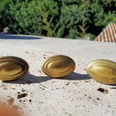 Old brass door handles