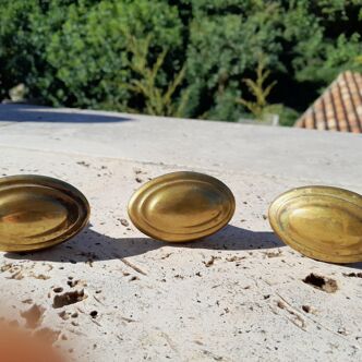 Old brass door handles