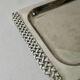 Silver metal tray with braided effect handles