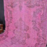 Pink Handknotted Floral Rug sku2356