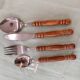 Vintage wooden cutlery set