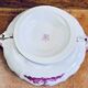 Old small Gien earthenware vegetable soup tureen, pink landscape model