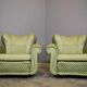 Fan-shaped armchairs set of 2