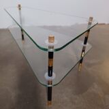 Asymmetrical vintage coffee table side table