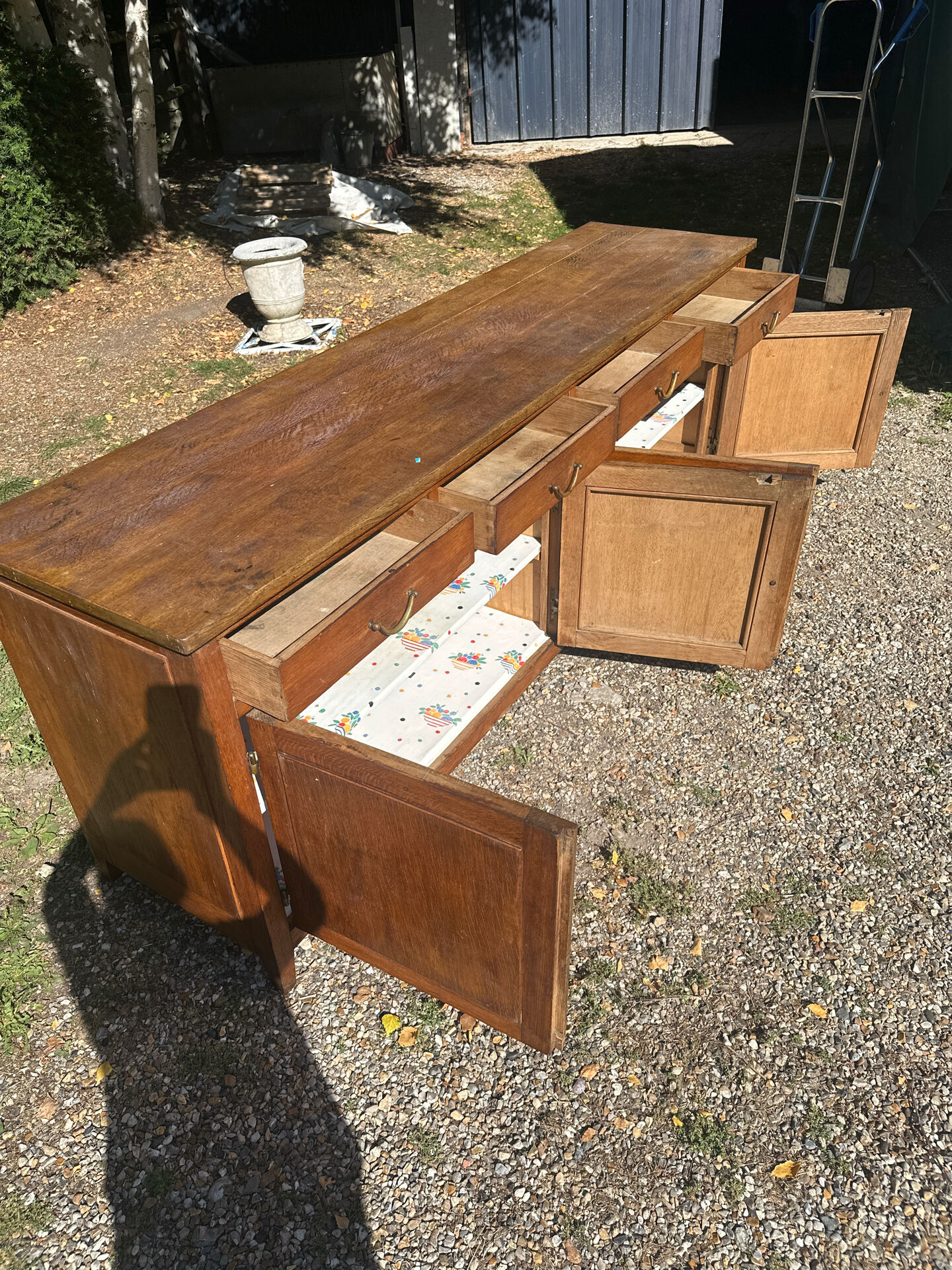 Enfilade raw oak brutalism