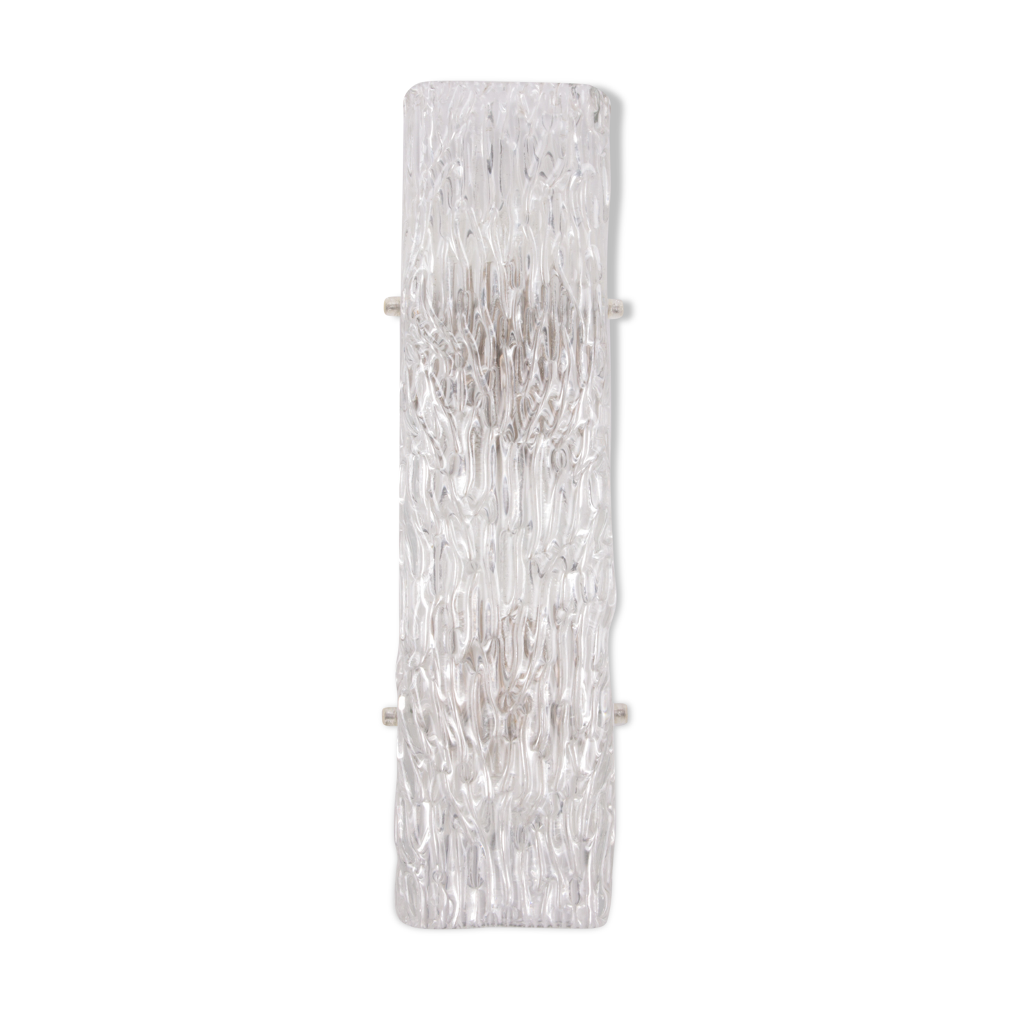 Elongated wall lamp by Kaiser Leuchten with bubble glass 1960s