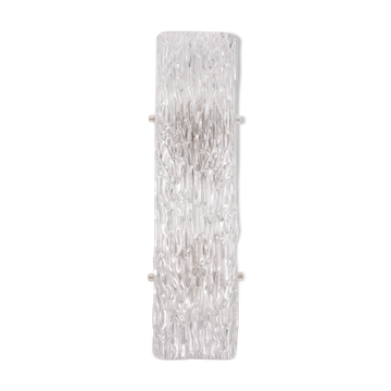 Elongated wall lamp by Kaiser Leuchten with bubble glass 1960s
