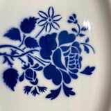 Plat de service fleur bleu  Luneville KG
