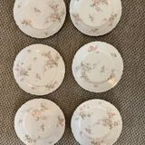 6 Flat plates diameter 22 cm .porcelain