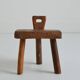 Antique 19th century Brutalist milking stool
