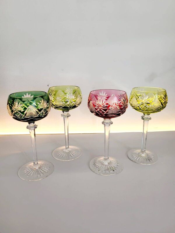 Coffret 4 Val Saint Lambert « Berncastel » nr.204 Roemer vitrage – Belgique 1905