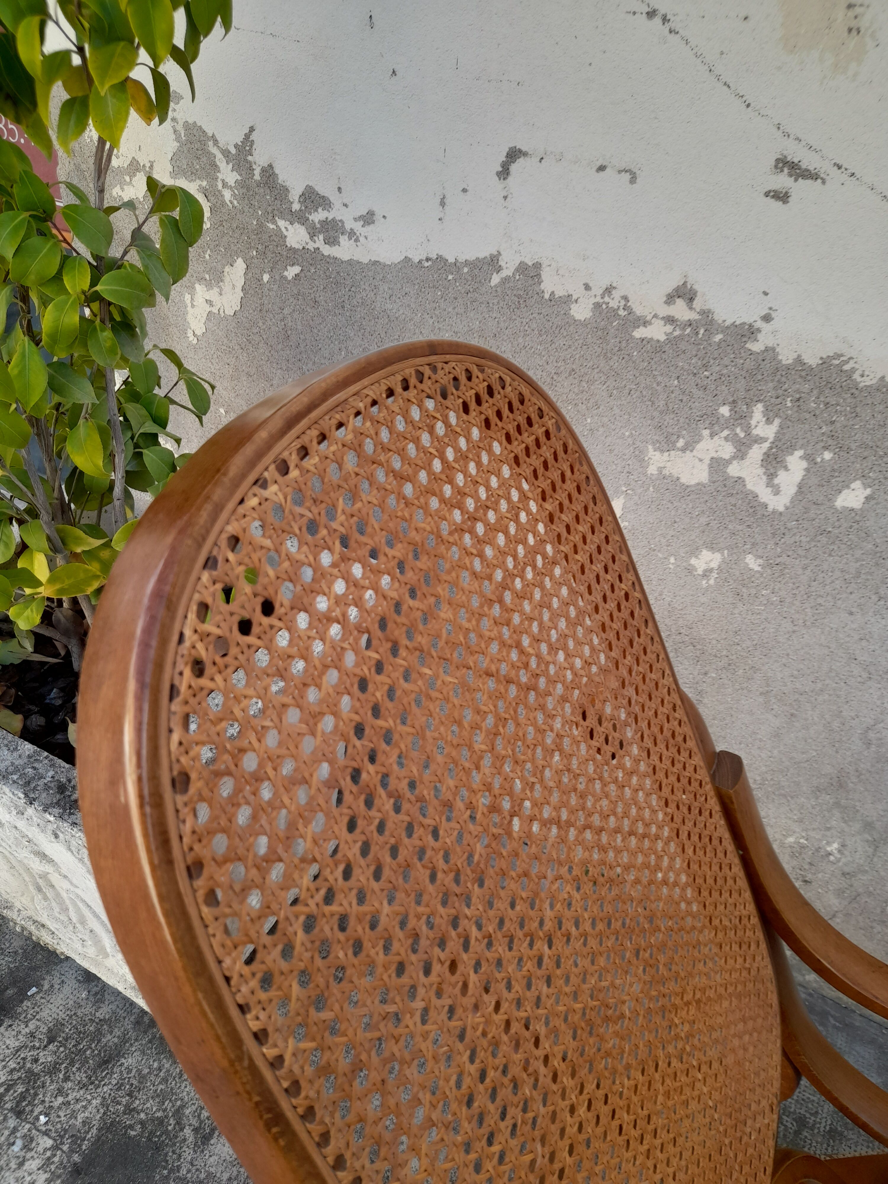 Rocking-chair canne by Luigi Crassevig Italy