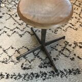 Set of 2 adjustable vintage industrial style stools