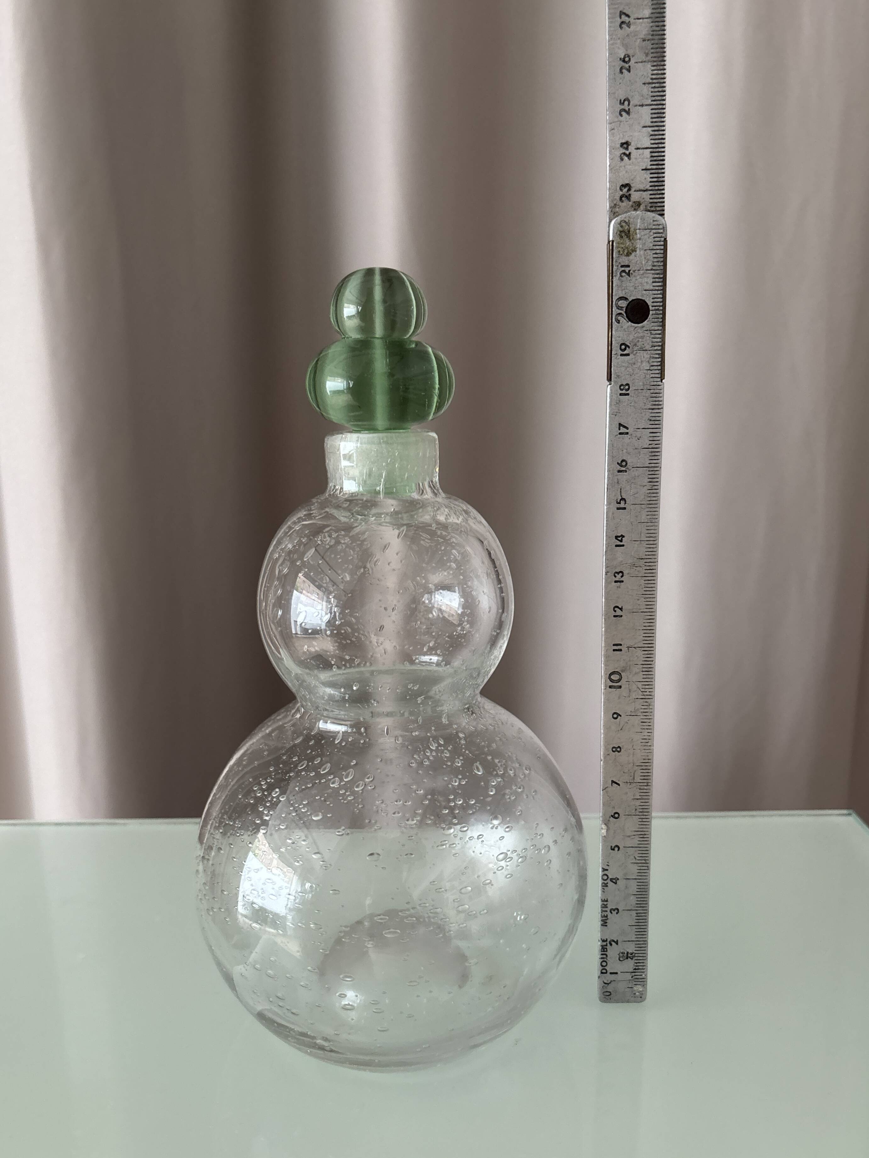 Superb signed blown glass carafe.