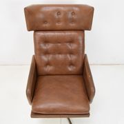 Mid-century leatherette rotatable armchair,1960's.