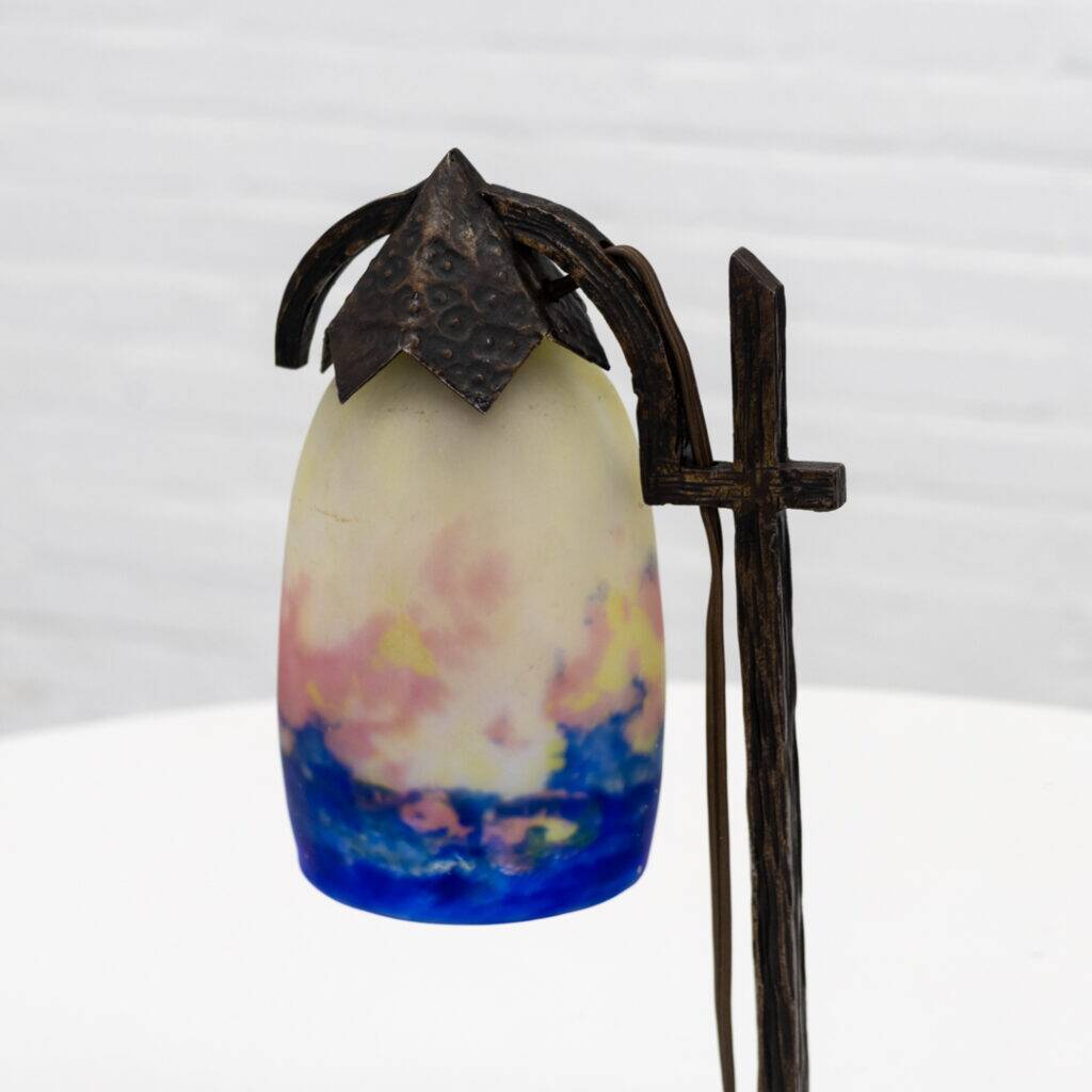 French Art Deco Degué table lamp