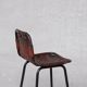 French mid-century leather bar stools