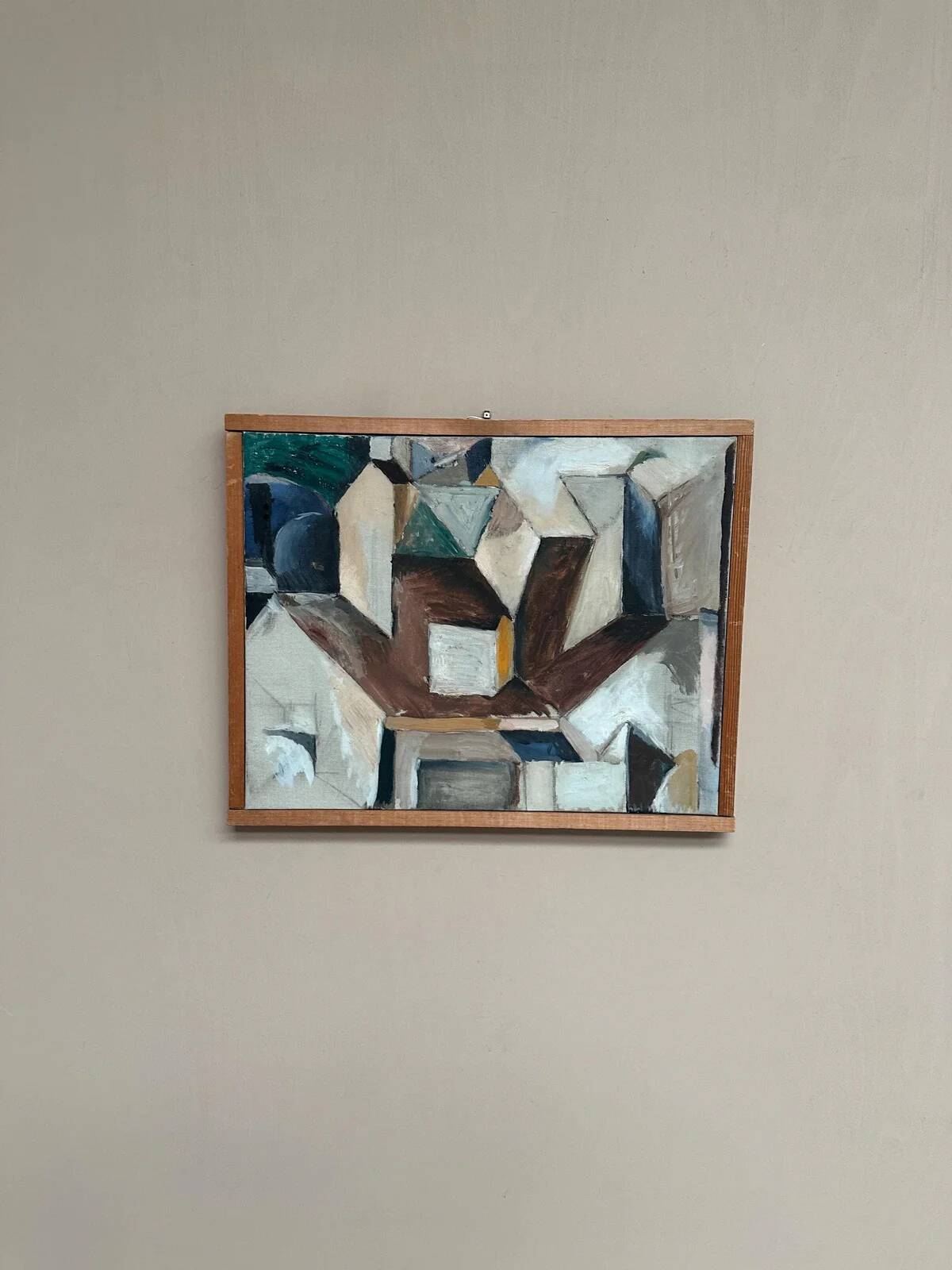 Original Swedish Oil on Canvas – “Komposition” by Arne Tengblad Vintage