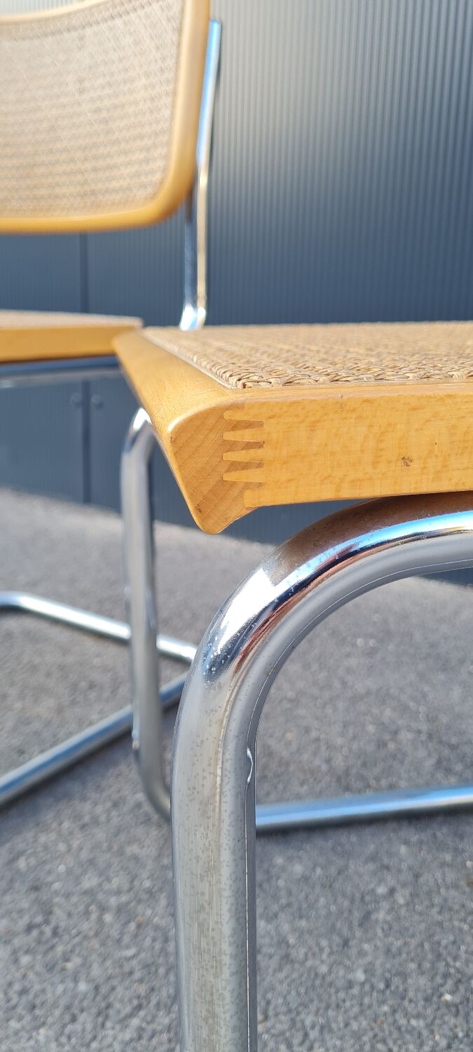 Pair of chairs cesca B32 by Marcel breuer