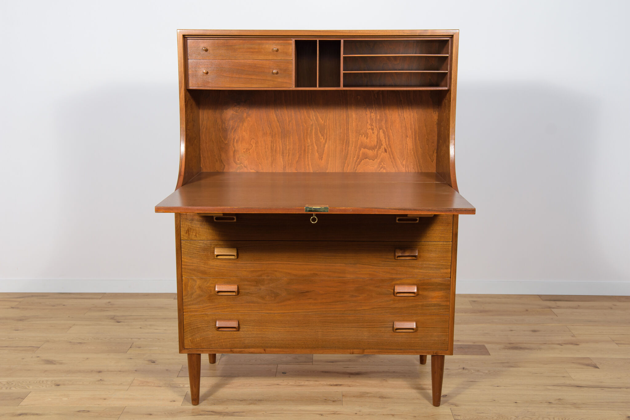 Mid-Century Danish Walnut Secretary by Borge Mogensen for Soborg Mobler, 1960s