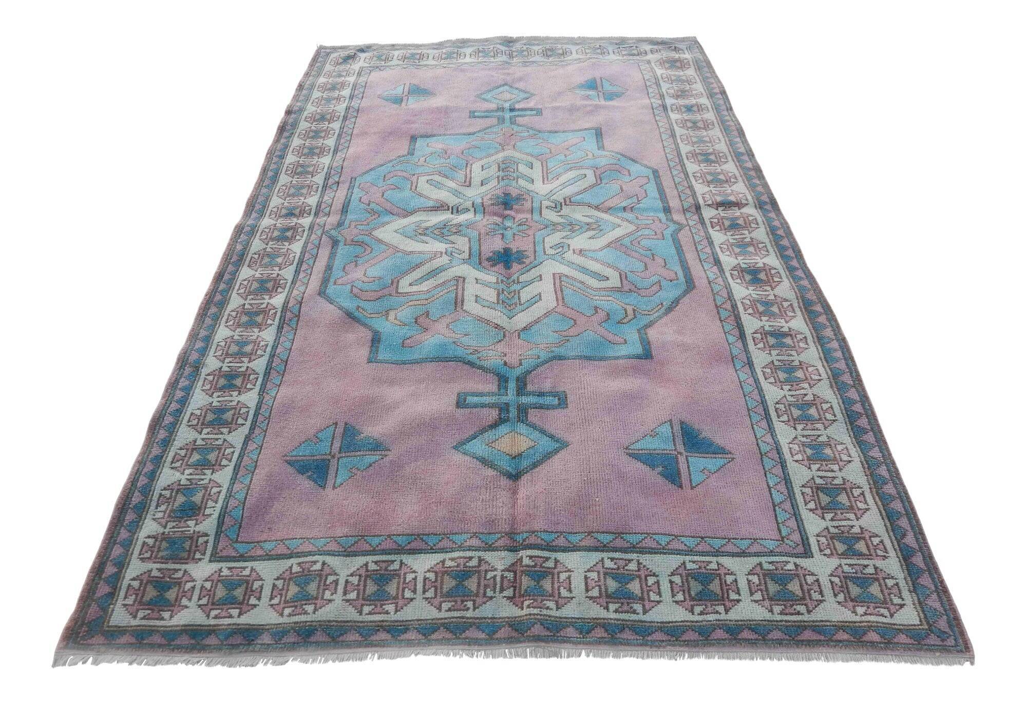 Vintage Turkish Oushak rug 158x233 cm
