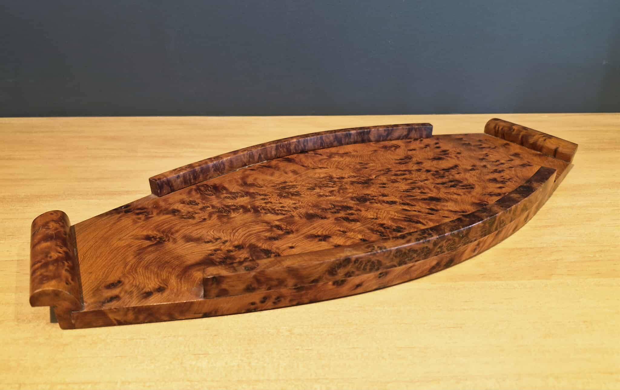 Nécessaire de bureau / Vide poche en bois de thuya