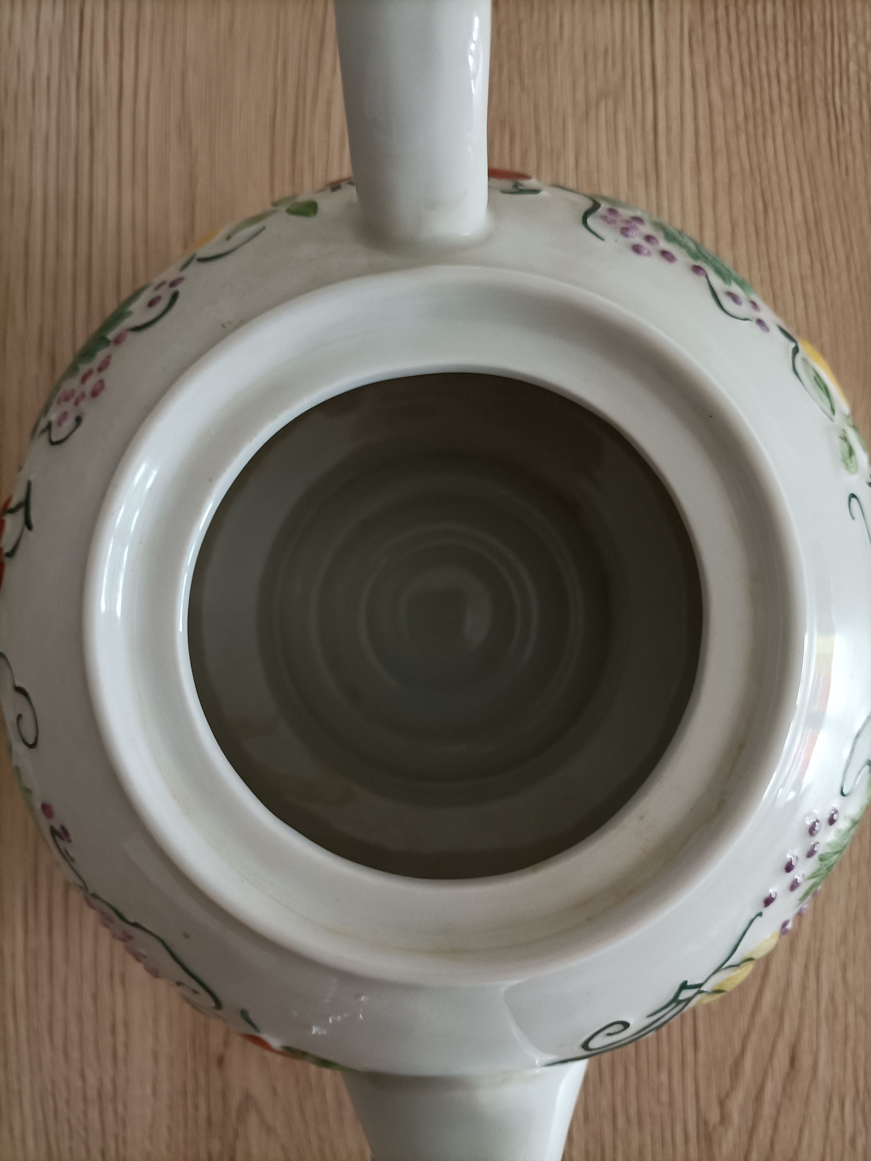 Strawberry porcelain teapot France