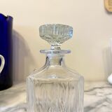 Chiseled glass whiskey decanter