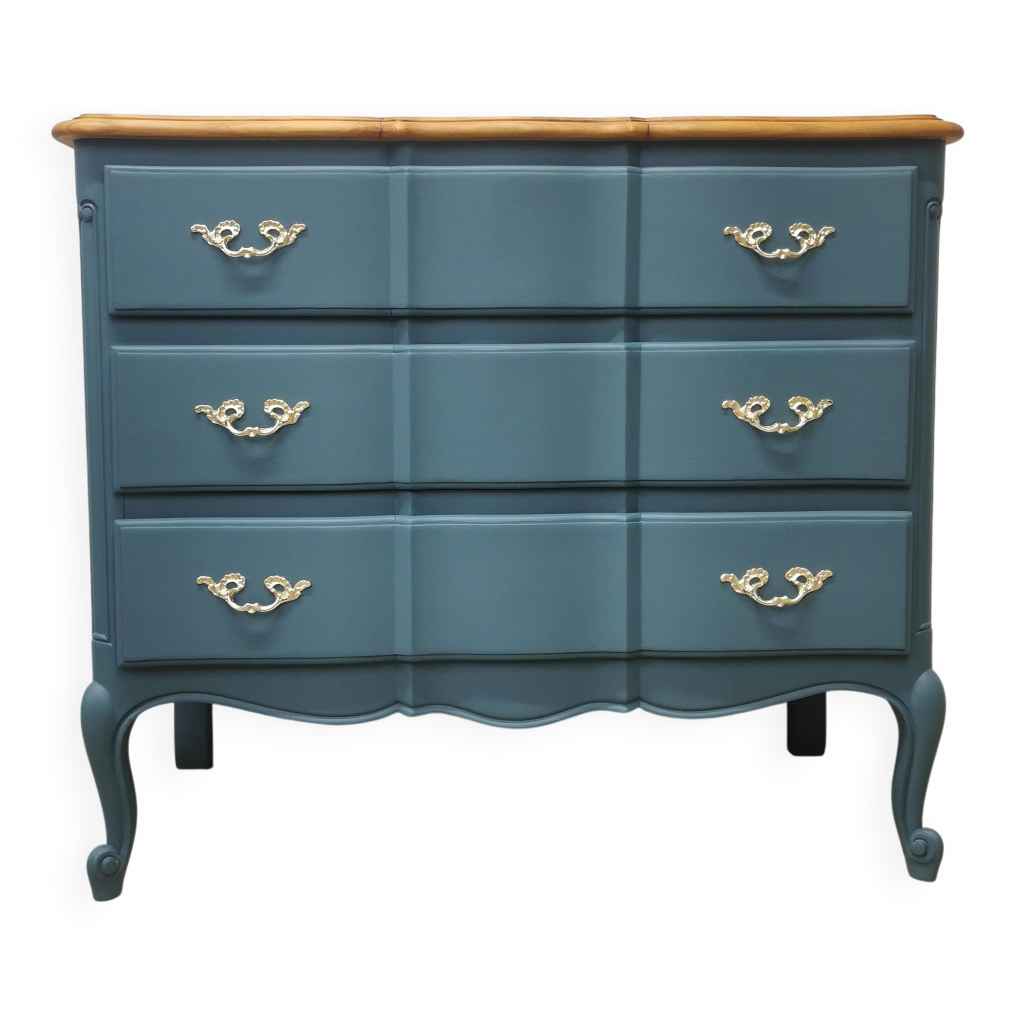 Vintage cherry wood commode refurbished