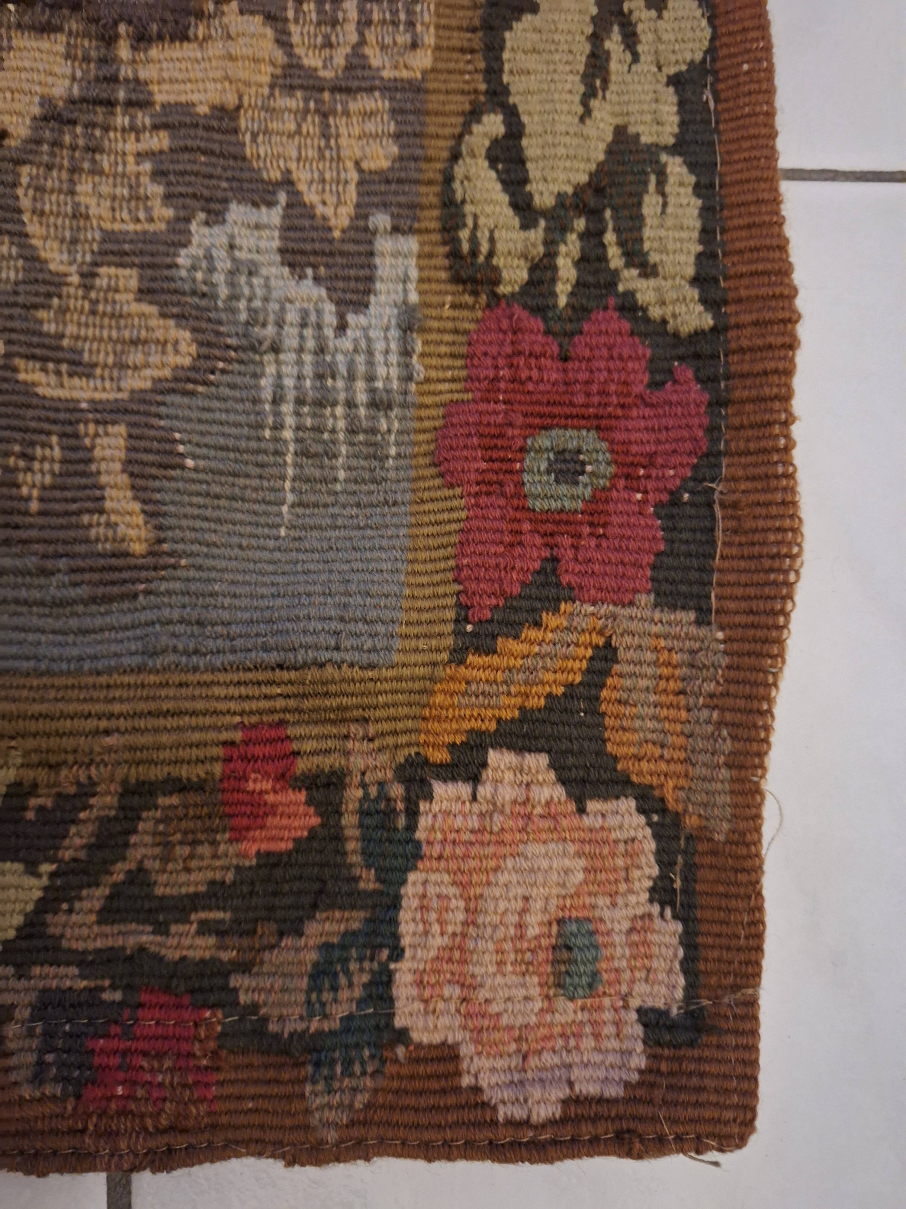 Tapisserie de laine "Verdure Flamande" de la manufacture Robert Four