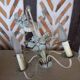 Polychrome metal flower chandelier