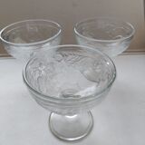 set of 6 thick glass ice cups decor vintage fruits
