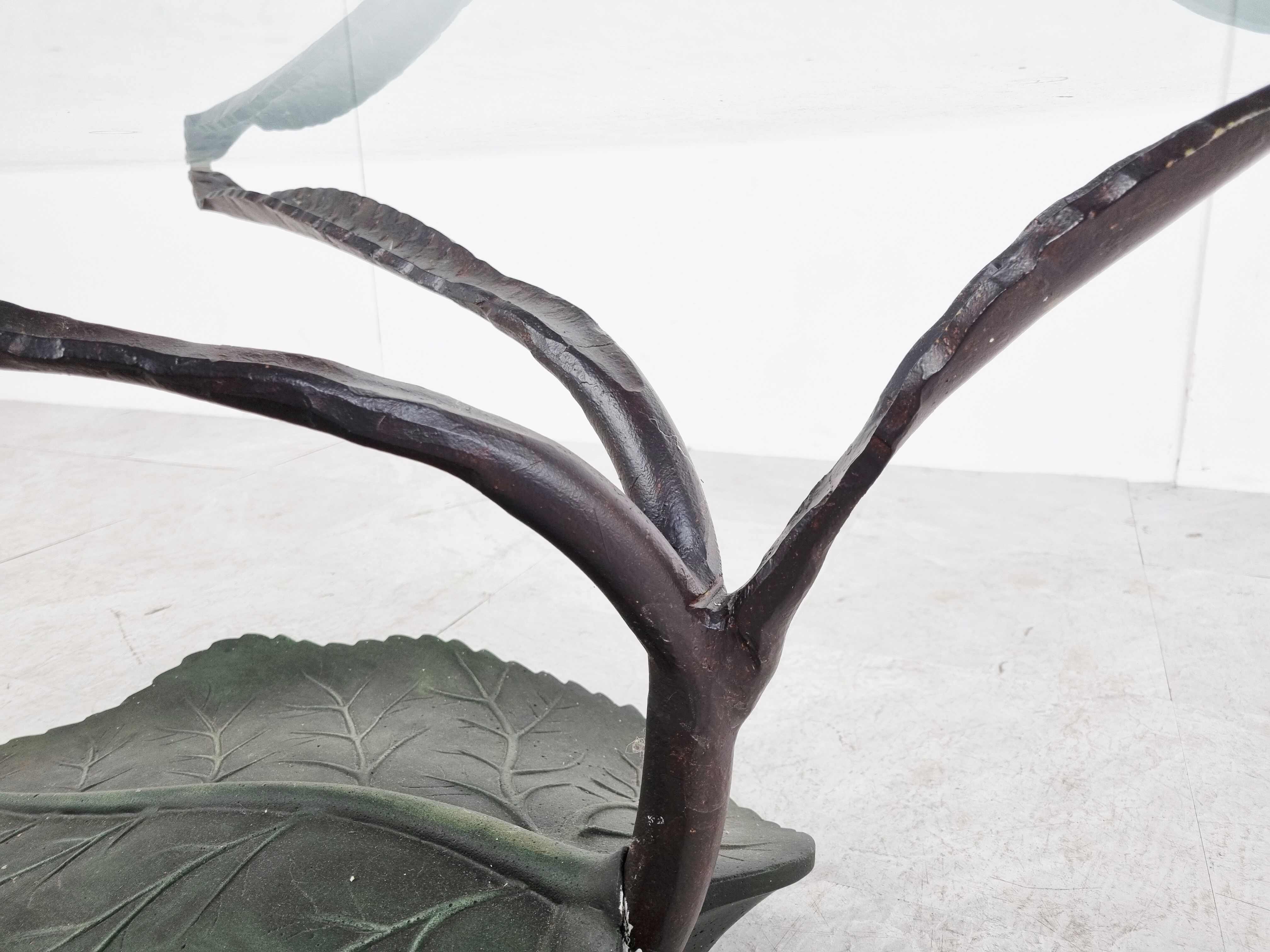 Sculptural leaf coffee table, 1970s