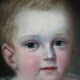 Antique 19th Century Oil Portrait Painting of a Child