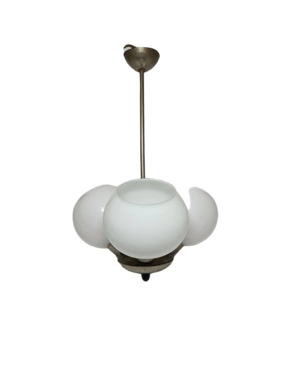 Art Deco glass chandelier, Poland, 1970s