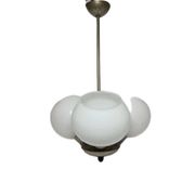 Chandelier en verre Art Déco, Pologne, années 1970