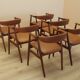 Set of six teak chairs, Danish design, 1970s, made in Denmark