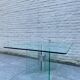Table basse carrée en verre par Peter Gyzchy 1970