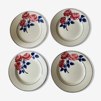 Dessert plates decorated with HBCM roses