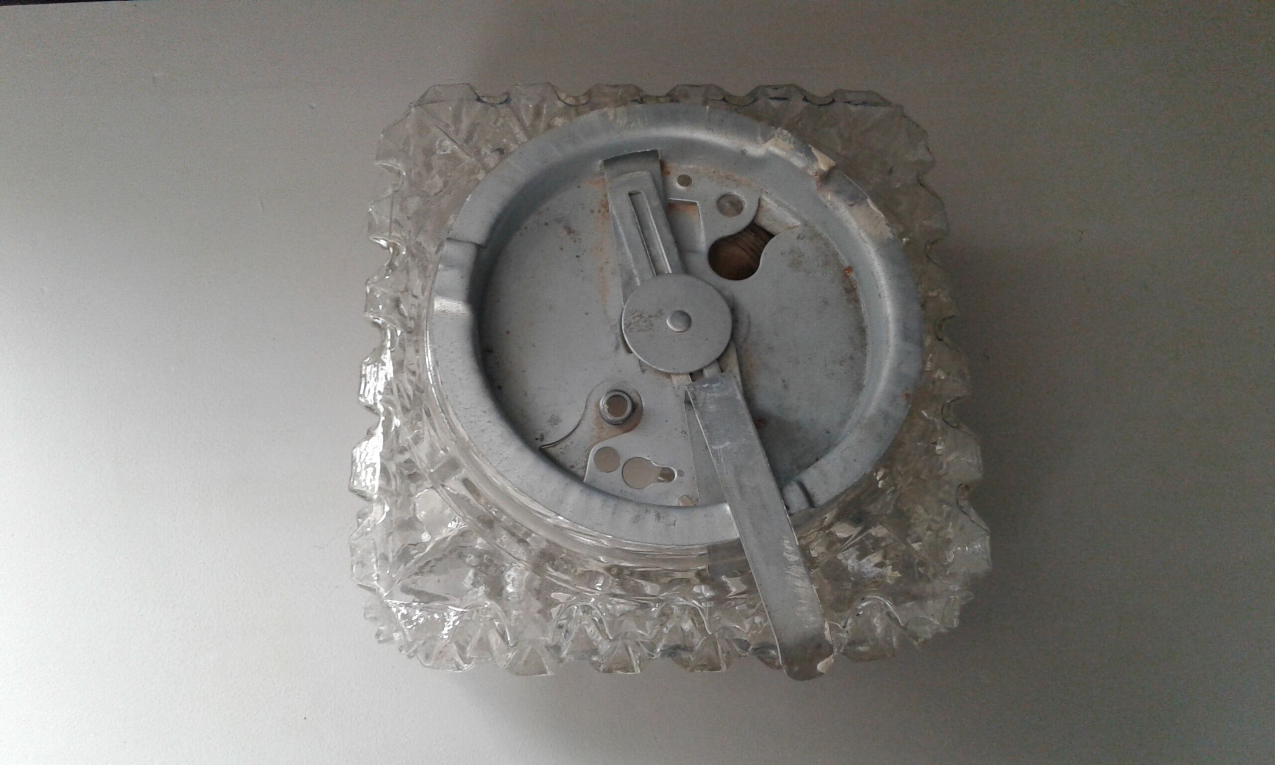 Square glass ceiling lamp vintage