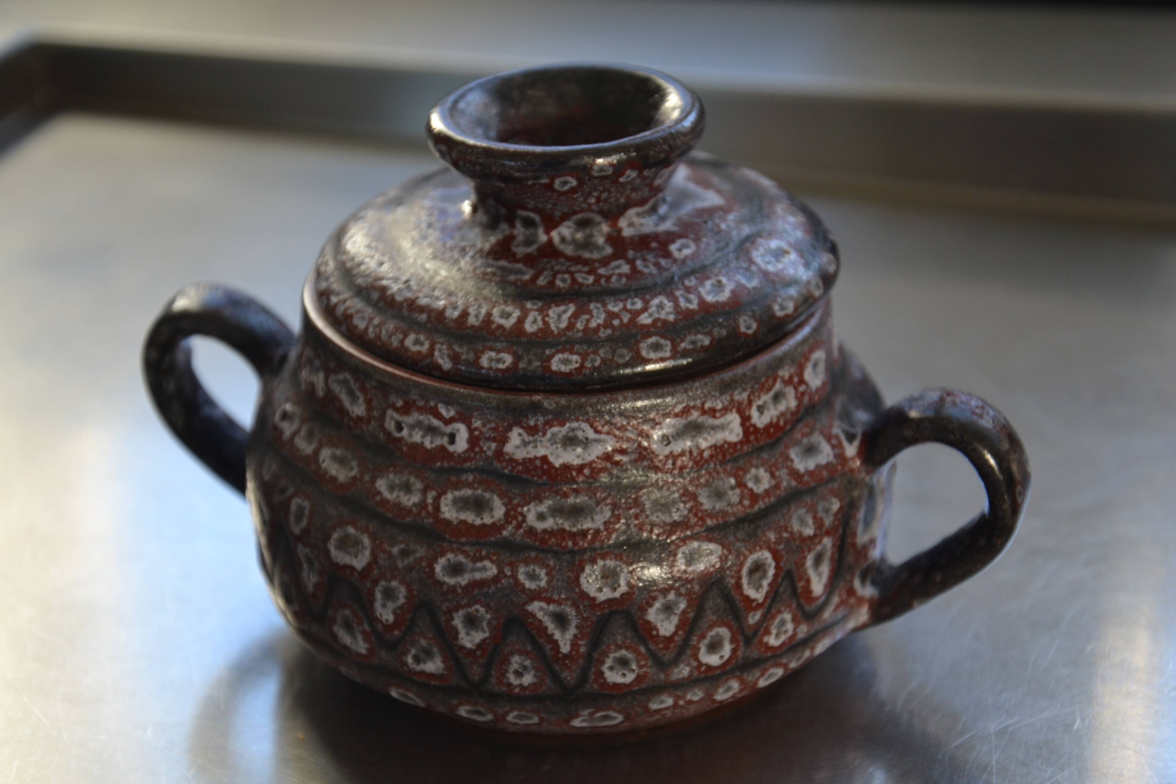 Ceramic pot with lid by Jean Austruy Vallauris
