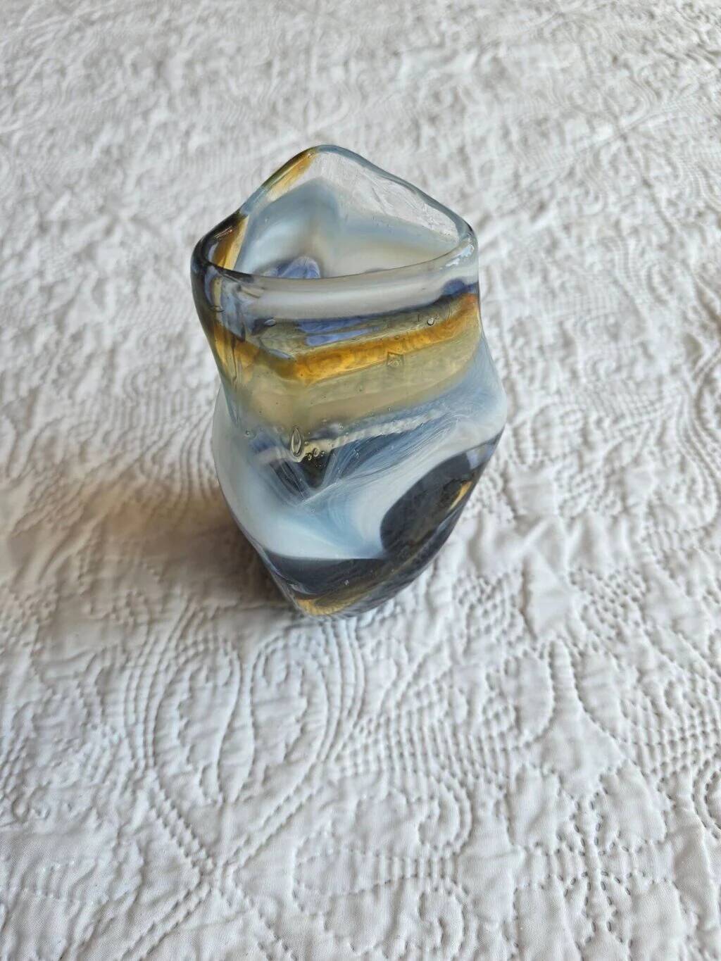Soliflore vase Mdina Glass Malta signed 2013