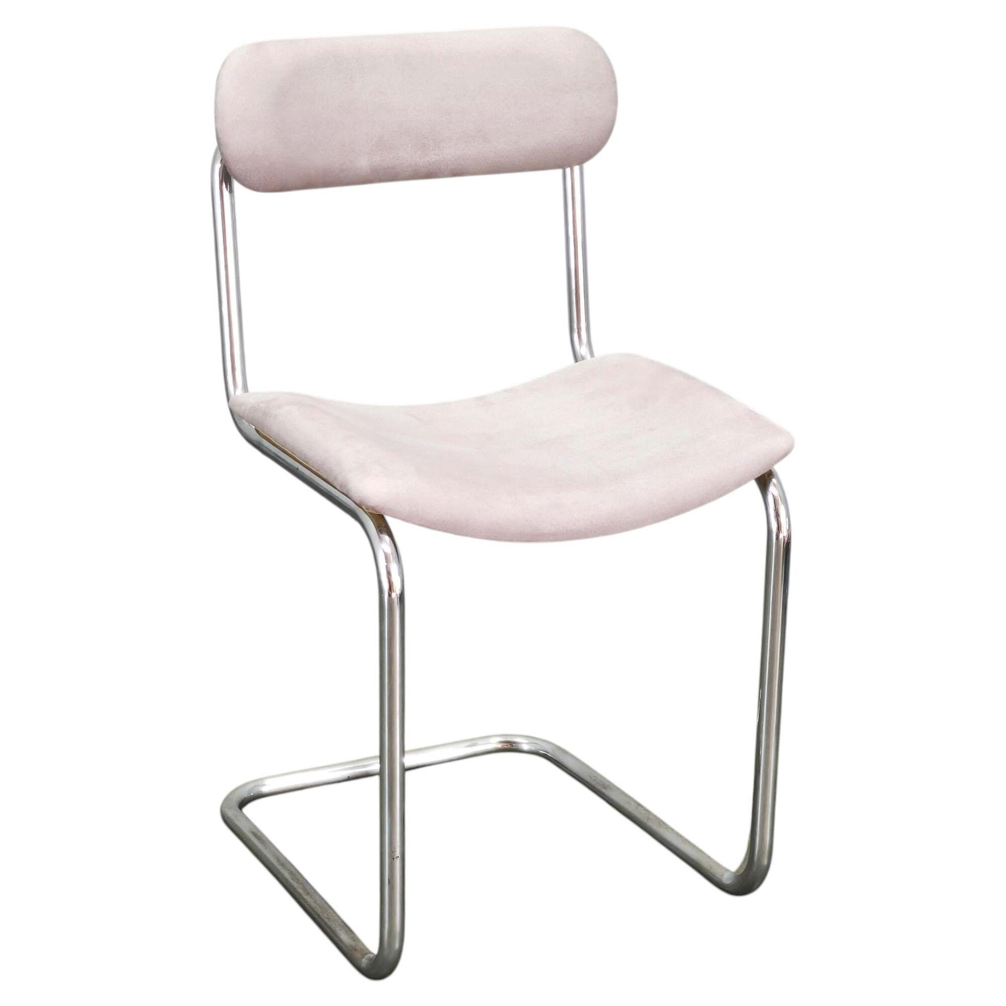 Bauhaus Tubular Chrome Cantilever Chair, Czechoslovakia, circa 1930