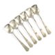 Set of ice cream spoons, silver-plated white metal, Germany, 1930s