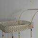 Bar cart or service table in white metal, 1960, France