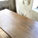 Farm table in raw wood