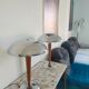 Pair of mushroom lamps ocean liner 1980