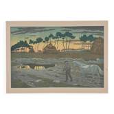 Lithograph by Henri Rivière The Aspects of Nature - The Twilight