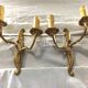 Pair of 2-light bronze sconces St Louis XV