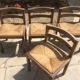 Four straw chairs